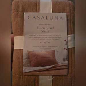 Casaluna Linen Blend Sham - Warm Rust Tone